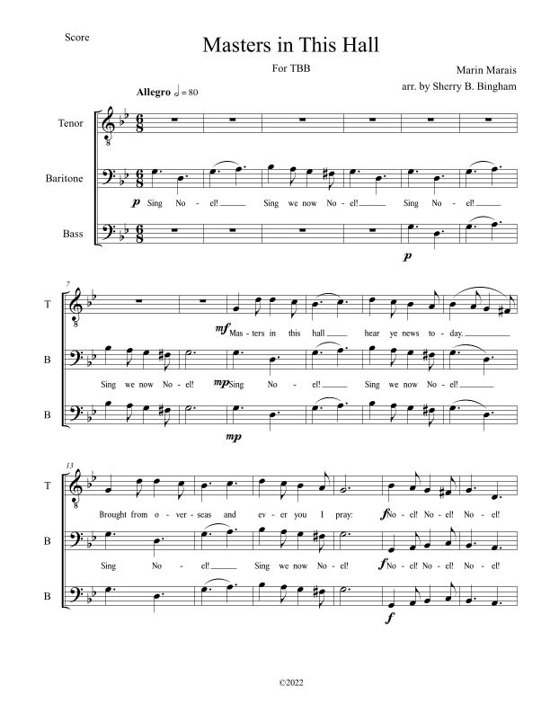 Masters in This Hall (arr. Sherry B. Bingham)