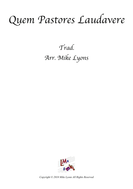 Brass Quintet - Quem Pastores Laudavere (arr. Mike Lyons)