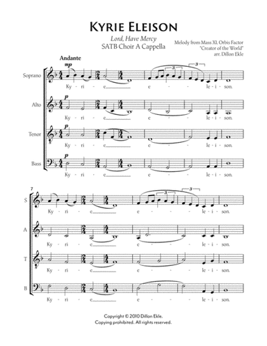 Kyrie Eleison (arr. Dillon Ekle)