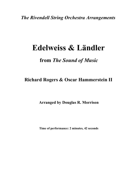 Edelweiss (arr. Douglas R. Morrison)