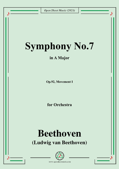 Beethoven-Symphony No.7,Op.92,Movement I (arr. OSM Press)