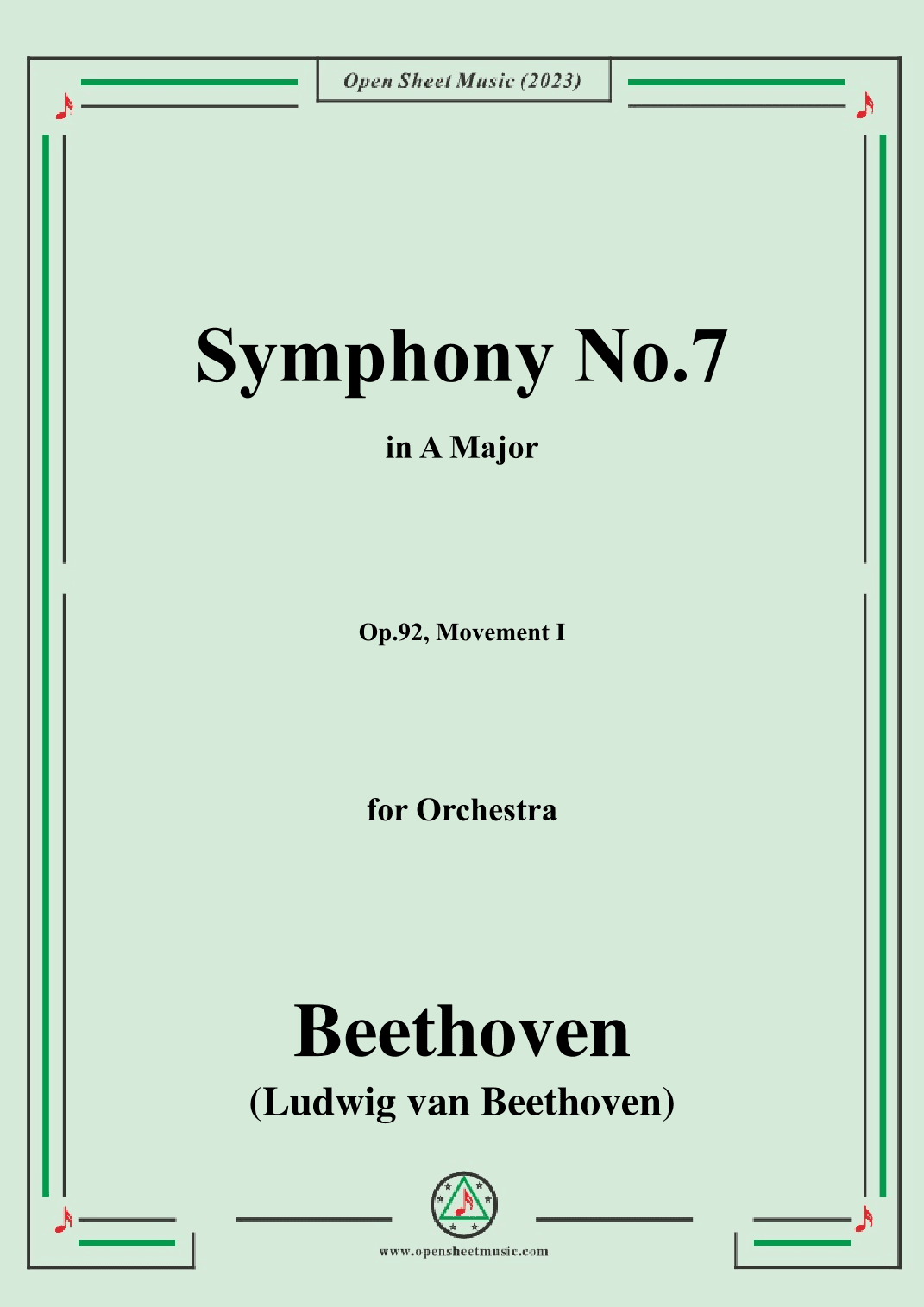 Beethoven-Symphony No.7,Op.92,Movement I (arr. OSM Press)