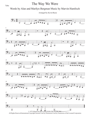 The Way We Were (arr. Kevin Busse)