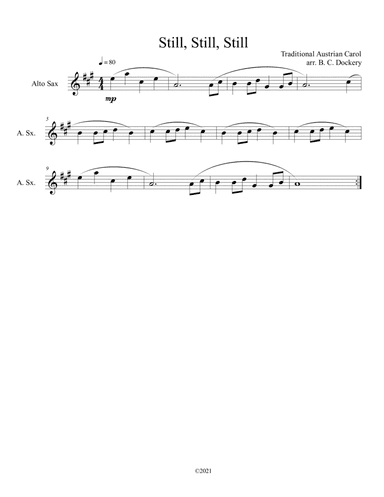 Still, Still, Still (Alto Sax Solo) (arr. B. C. Dockery)