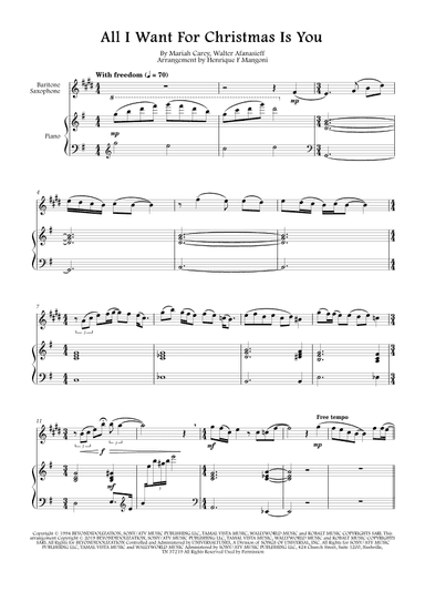 All I Want For Christmas Is You (arr. Henrique F Mangoni)