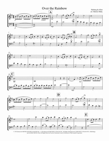 Over The Rainbow (from The Wizard Of Oz) (arr. Marion Maby)