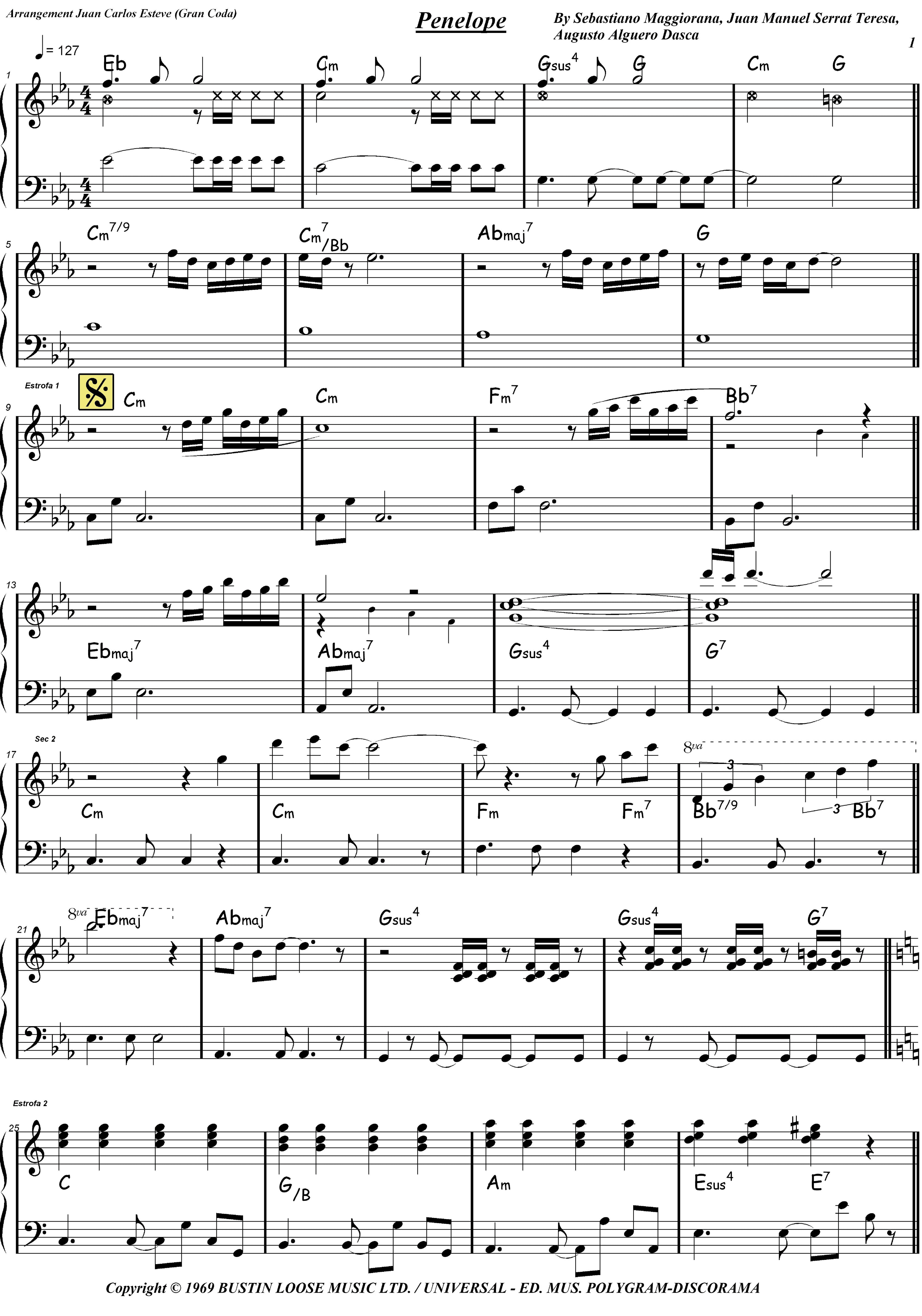 Penelope (arr. juan carlos esteve / Gran Coda)