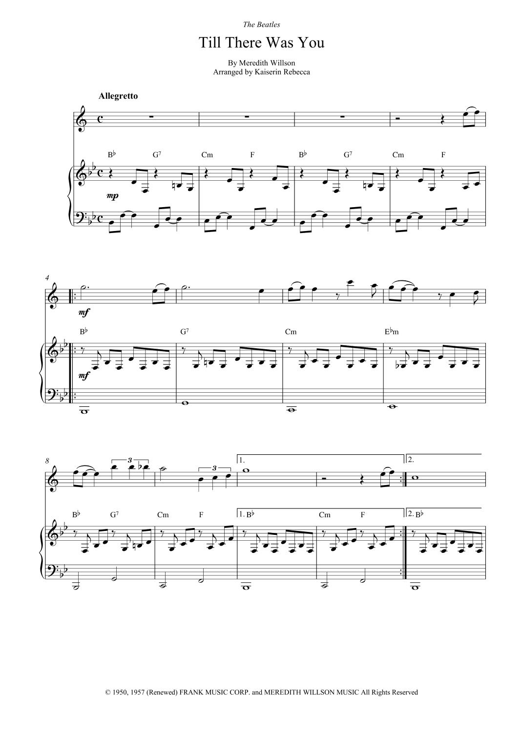 Till There Was You (arr. Kaiserin Rebecca)