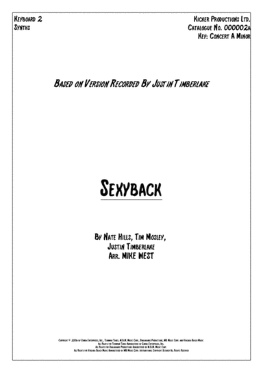 Sexyback (arr. Mike West)