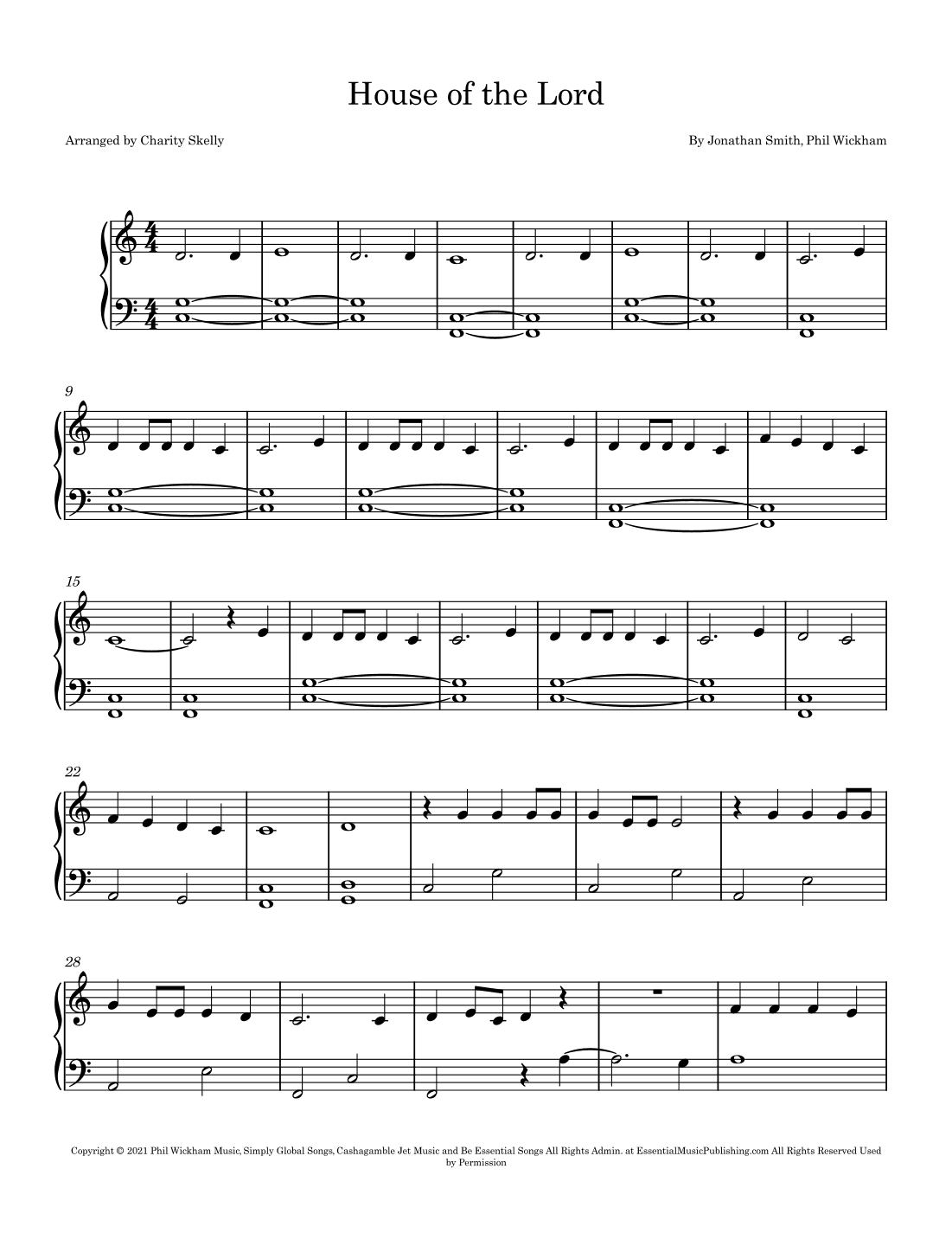 House Of The Lord (arr. Charity Skelly)