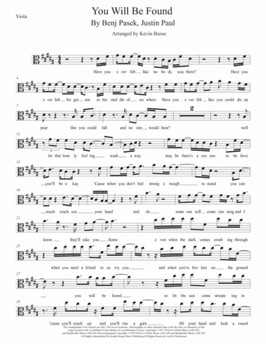 You Will Be Found (arr. Kevin Busse)