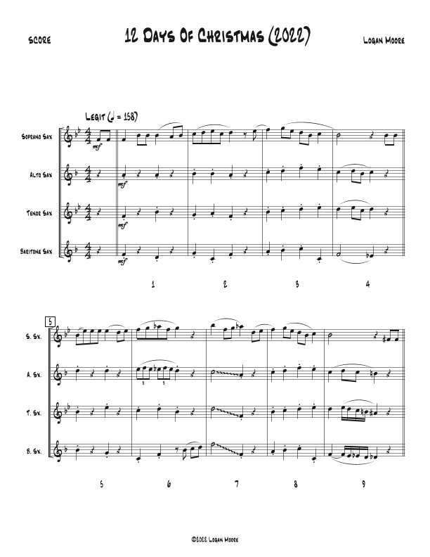 12 Days Of Christmas (2022) (arr. Logan Moore)