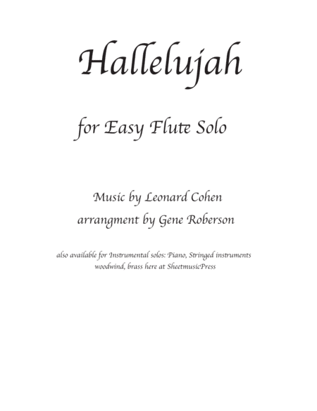 Hallelujah (arr. Gene Roberson)