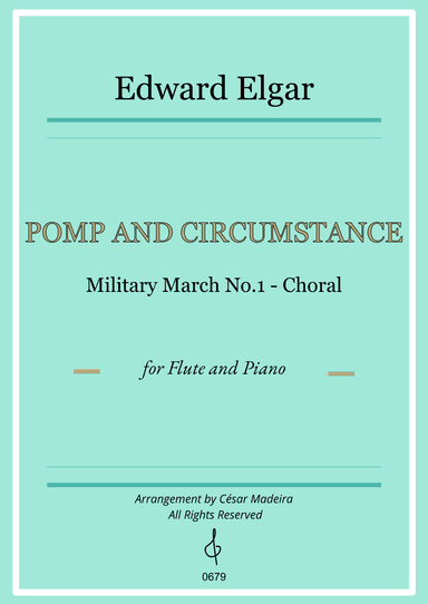 Pomp and Circumstance No.1 - Flute and Piano (Individual Parts) (arr. César Madeira)