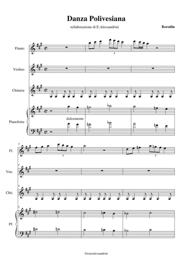 Polovtsian Dance (from Prince Igor) - Andantino. Quartet (arr. Ester Alessandrini)