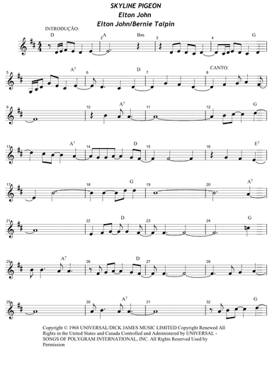 Skyline Pigeon (arr. Heraldo Melo dos Santos)