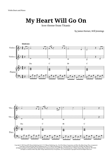 My Heart Will Go On (love Theme From 'titanic') (arr. Langanho)