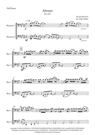Always (arr. Fabio Britto)