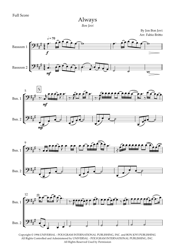 Always (arr. Fabio Britto)