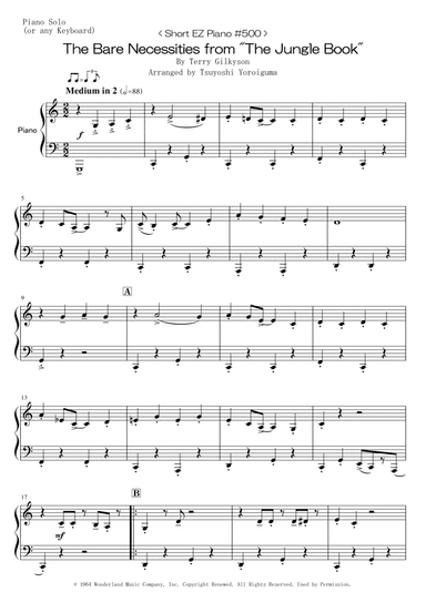 The Bare Necessities (arr. Tsuyoshi Yoroiguma)