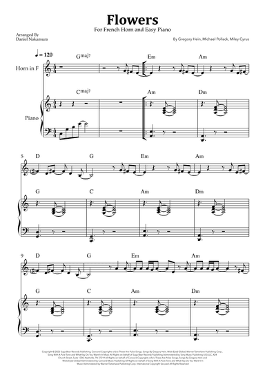 Flowers (arr. Daniel Nakamura)