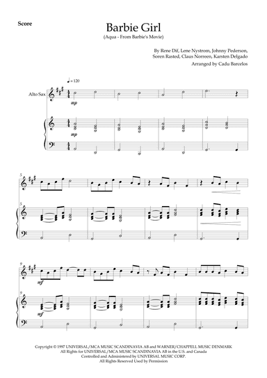 Barbie Girl (arr. Cadu Barcelos)