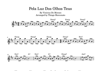 Pela Luz Dos Olhos Teus (arr. Thiago Marconato)