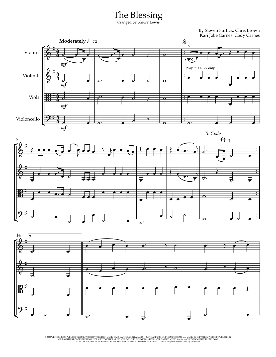 The Blessing (arr. Sherry Lewis)