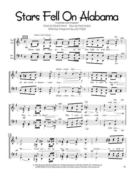Stars Fell On Alabama (arr. Larry Wright)