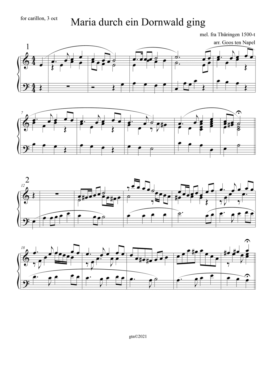 Maria durch ein Dornwald ging