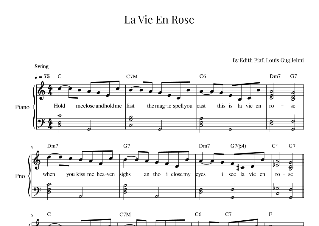 La Vie En Rose (arr. Roger da Luz)