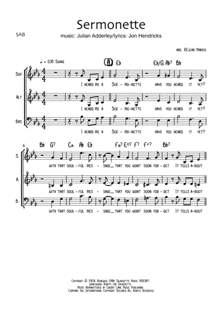 Sermonette (arr. Réjean Marois)