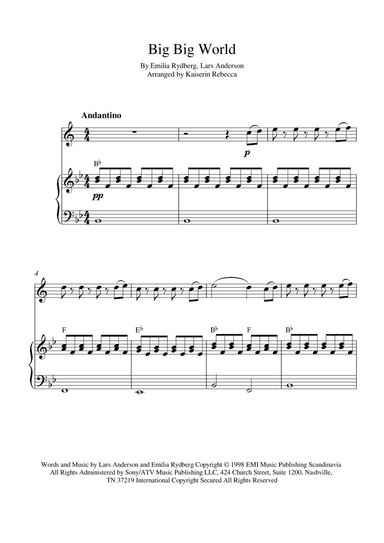 Big Big World (arr. Kaiserin Rebecca)