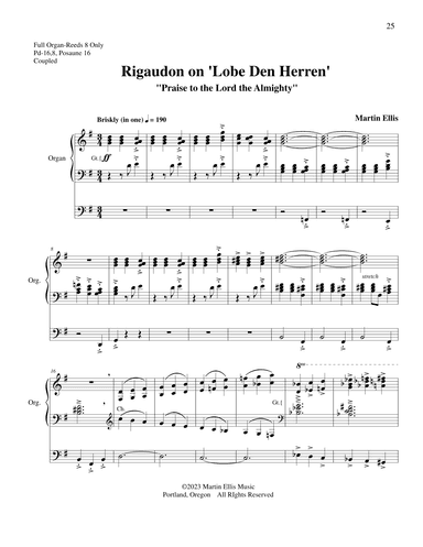 Rigaudon on LOBE DEN HERREN