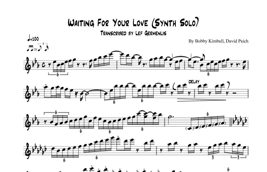 Waiting For Your Love (arr. Lef Germenlis)