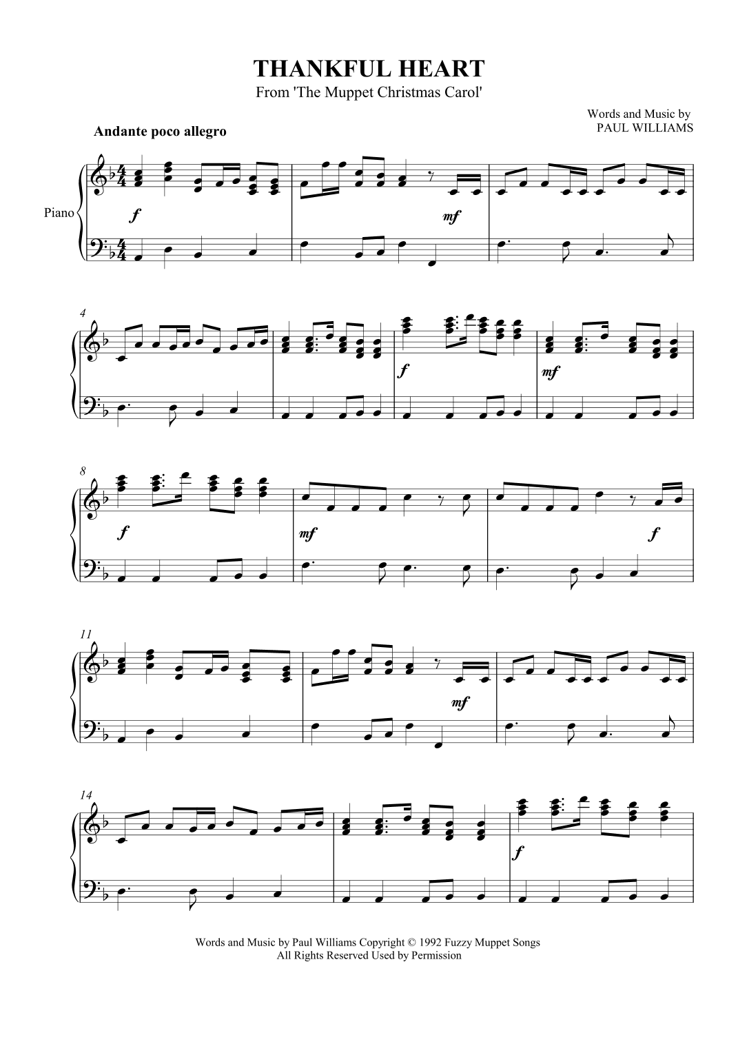 Thankful Heart (arr. SCMusic)