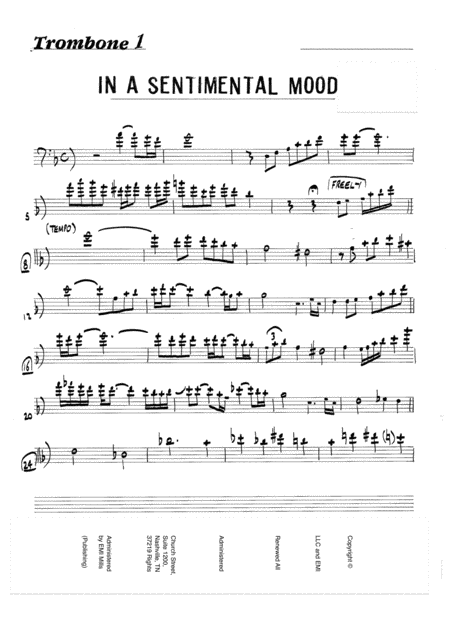 In A Sentimental Mood (arr. Daryl McKenzie)