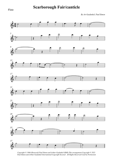 Scarborough Fair/canticle (arr. Wesley S. SIlva)