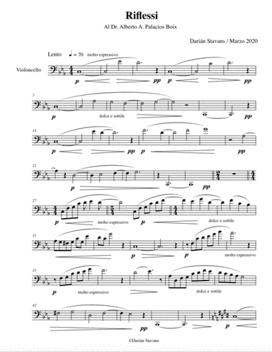 Riflessi for Cello Solo