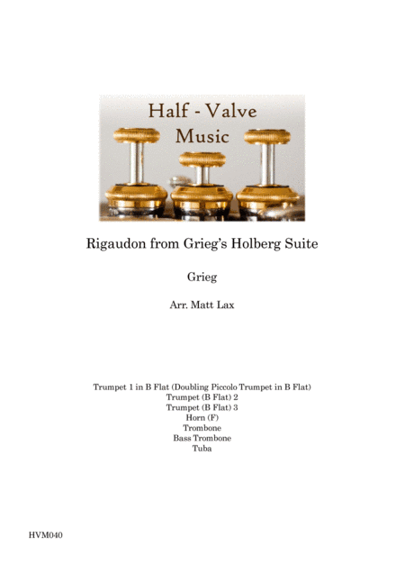 Rigaudon from Grieg's Holberg Suite (Brass Septet) (arr. Matthew Lax)