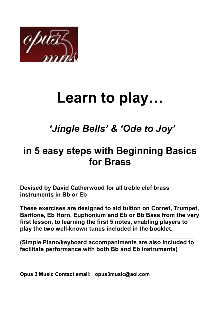 Learn to play (arr. David Catherwood)
