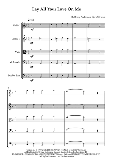Lay All Your Love On Me (arr. Karen Gueiros)