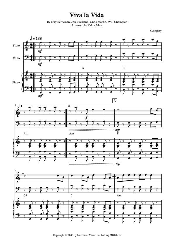 Viva La Vida (arr. Valdir Maia)