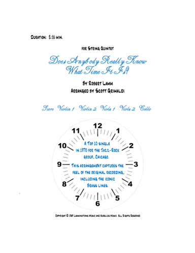 Does Anybody Really Know What Time It Is? (arr. Scott Grimaldi)
