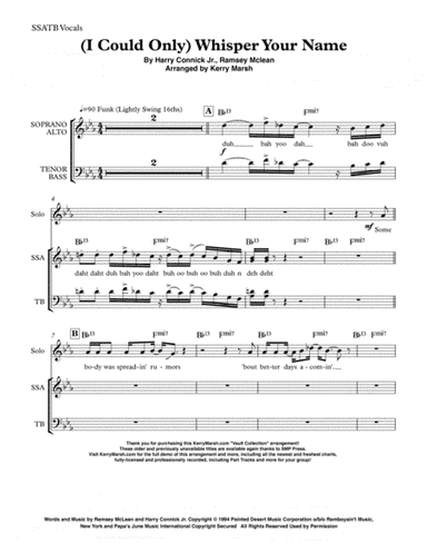 (i Could Only) Whisper Your Name (arr. Kerry Marsh)