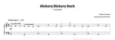 Hickory Dickory Dock (easy piano) (arr. Bernardo Pereira)
