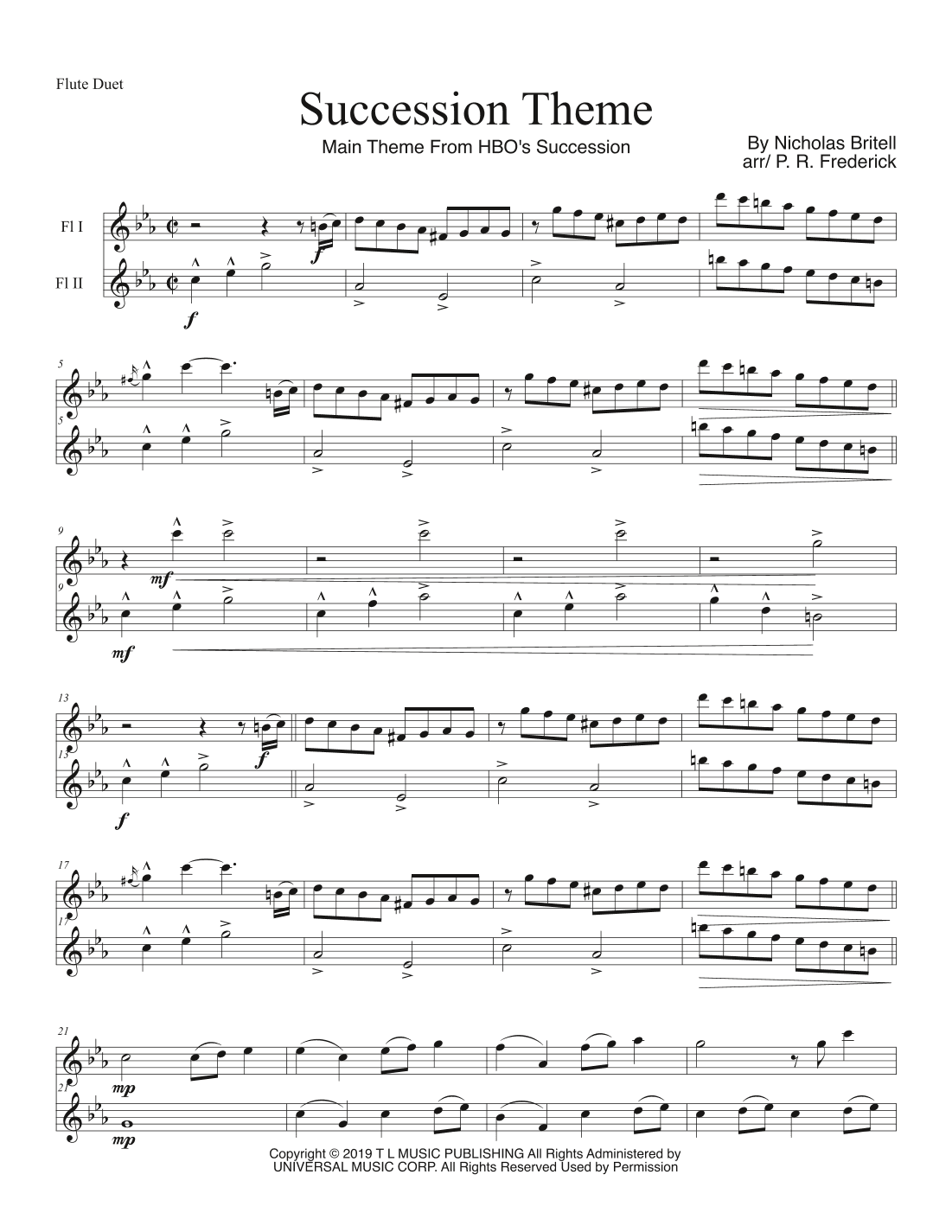 Succession Theme (arr. P. R. Frederick)