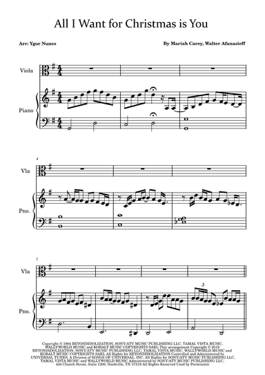 All I Want For Christmas Is You (arr. Ygor Nunes,)