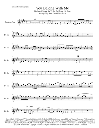 You Belong With Me (arr. Jose Daniel Morales A.)