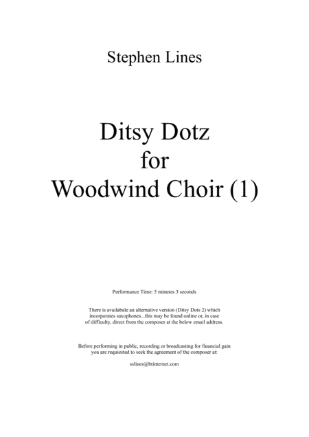 Ditsy Dots for woodwind Choir